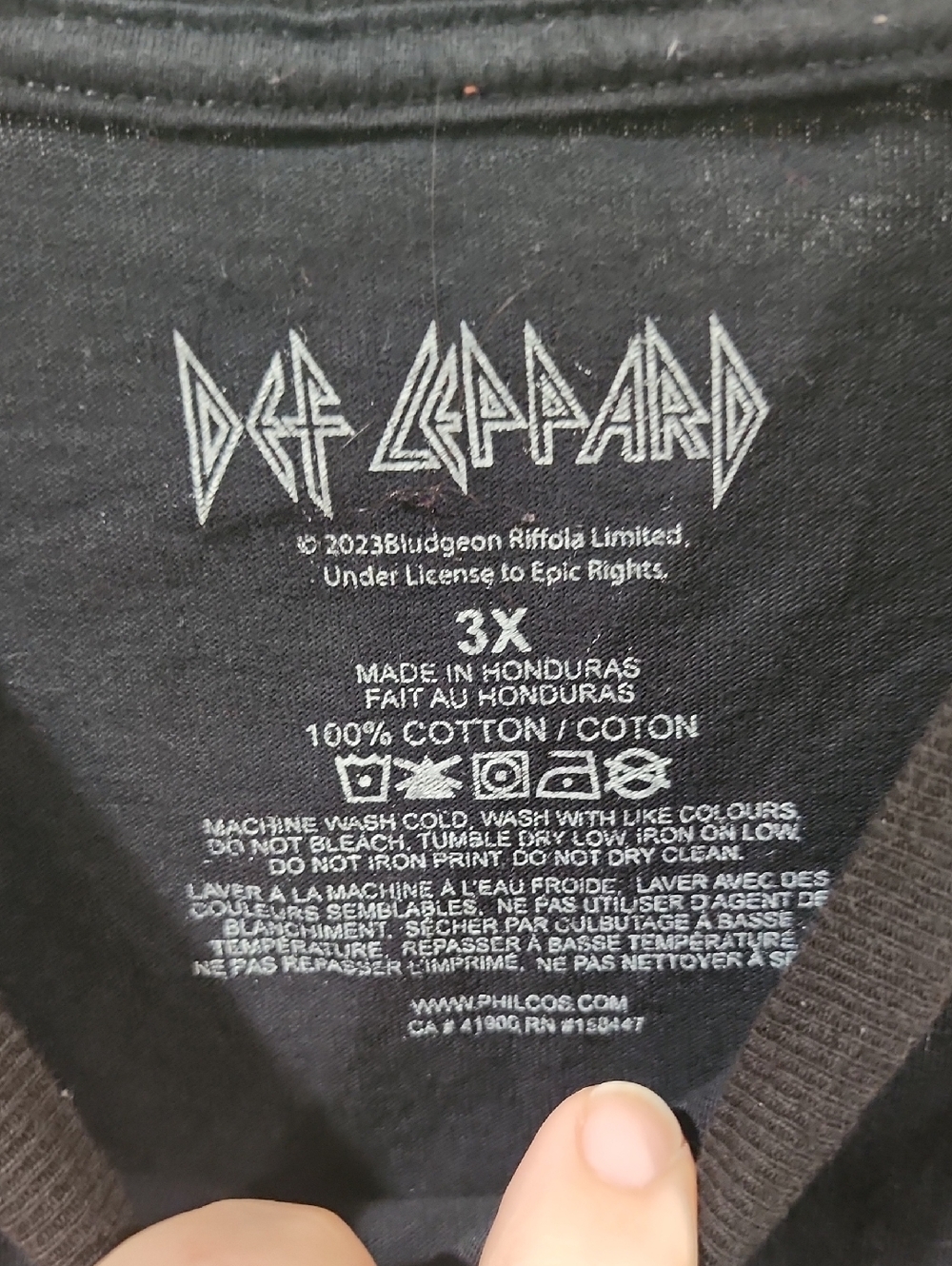 Def Leppard Def Lep Crest Black Adult T-Shirt Size 3x - Picture 4 of 4